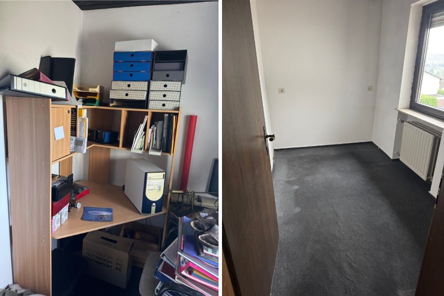 Büroräumung vorher und nachher Bild